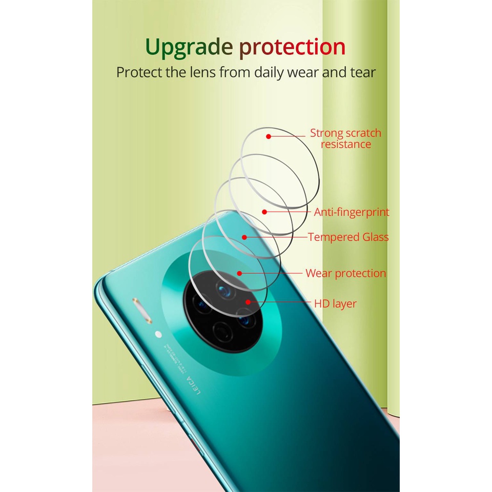 Lưng Kính Cường Lực Bảo Vệ Camera Sau Cho Huawei Mate 20 30 40 Pro P20 P30 P40 Pro