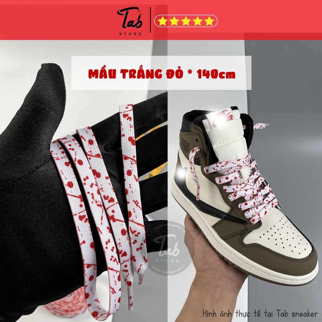 [KatShoes] Dây Giày Sneaker Loang Vẩy Sơn Cho Giày JD Low Mid High, AF1, CV [Hàng chuẩn Trung]