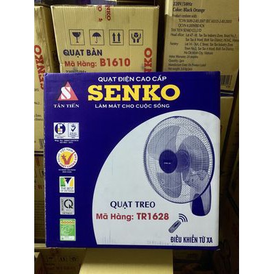 Quạt treo tường điều khiển từ xa remote Senko TR1628 mẫu mới có sẵn pin AA thay thế TR828-47w-Bảo Hành 2 năm