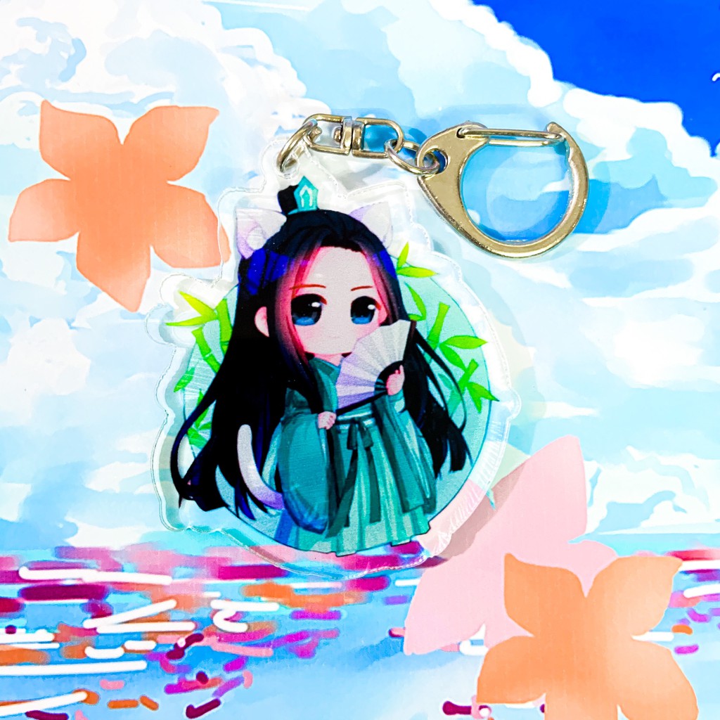 ( Mica trong acrylic ) Móc khóa MA ĐẠO TỔ SƯ Mặc Hương Đồng Khứu ver TAI MÈO anime chibi xinh xắn