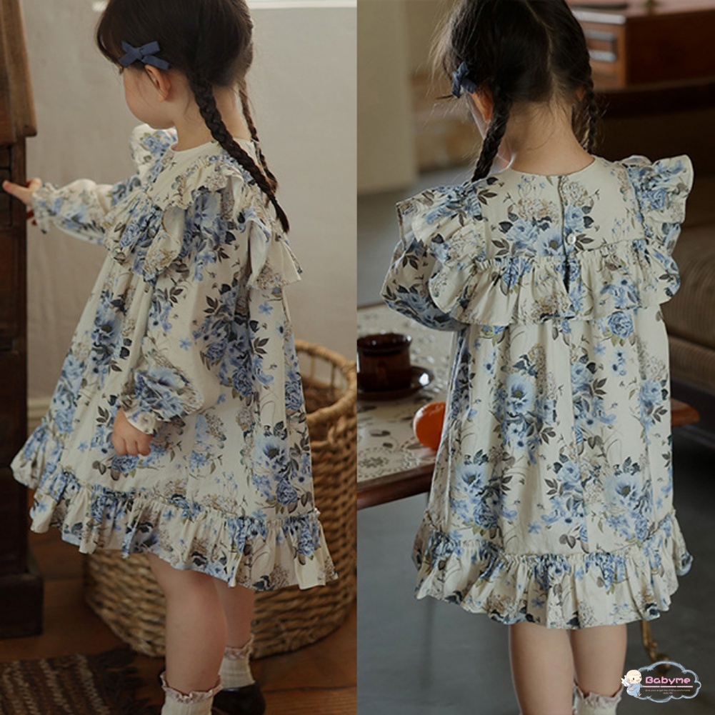 Đầm Công Chúa Phong Cách Hàn Quốc Cổ Điển Cho Bé Gái