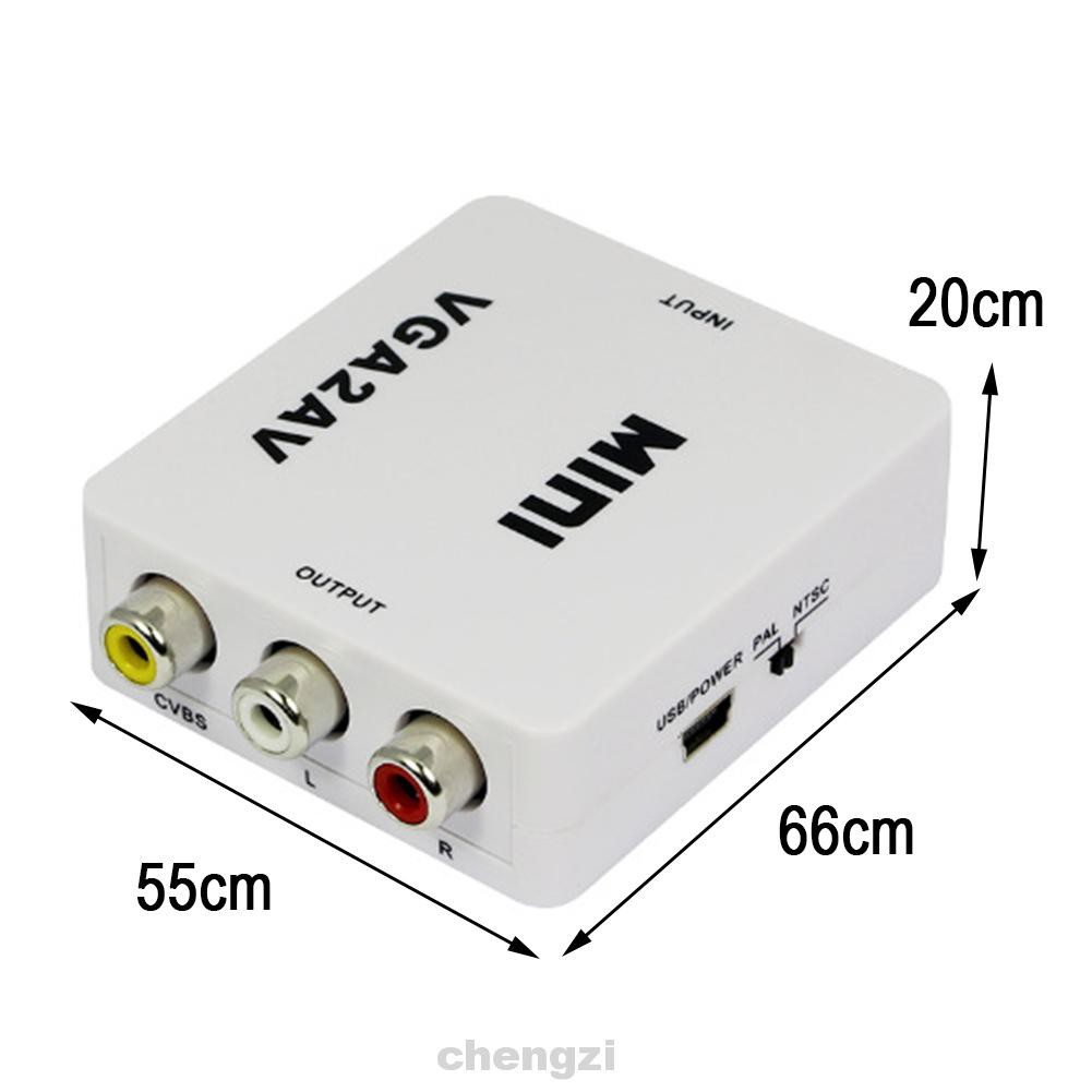 Bộ chuyển đổi 1080P Mini VGA sang AV RCA kèm dây cáp cho HDTV PC | BigBuy360 - bigbuy360.vn