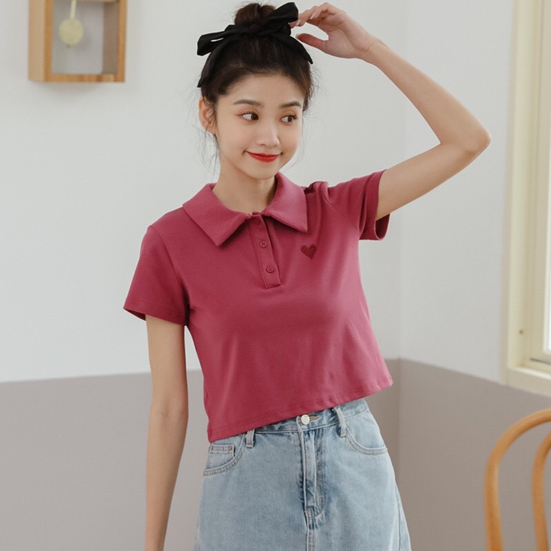 ÁO CROPTOP THÊU TRÁI TIM MÙA ĐÔNG KHÔNG LẠNH TR1