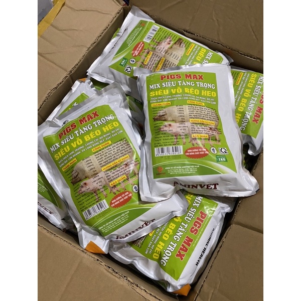 1kg siêu vỗ béo heo, nhanh xuất chuồng, vố béo giai đoạn cuối, lợn nhanh lớn hồng hào mượt lông