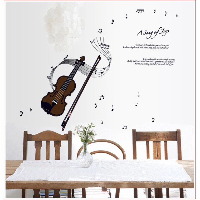 Decal dán tường Piano và Guitar AmyShop