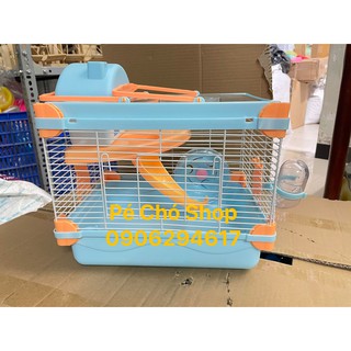 Lồng Hamster Hoàng Tử Nắp Mika TO Họa Tiết size dài30cm cao28cm rộng25cm)