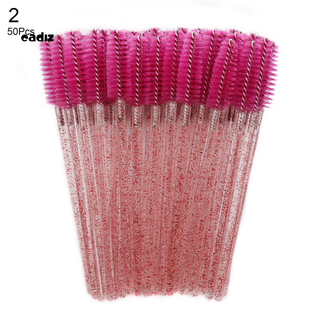 Bộ 50 Cọ Trang Điểm Lông Mi Dùng Một Lần Kiểu Pha Lê
