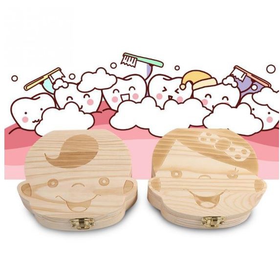 Hộp đựng răng sữa cho bé yêu hình bé trai bé gái quà tặng cho bé trẻ em