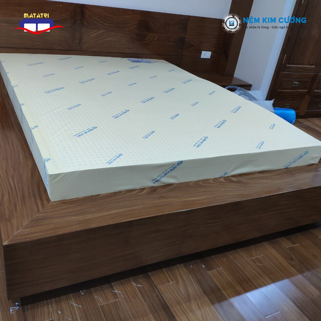 Đệm cao su thiên nhiên xuất khẩu chính hãng Kim Cương PRINCESS GOLD cao 5-10-15-17 cm.