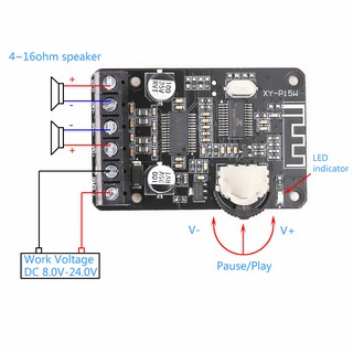 Mạch Khuếch Đại Âm Thanh Bluetooth 2*15W XY-P15W