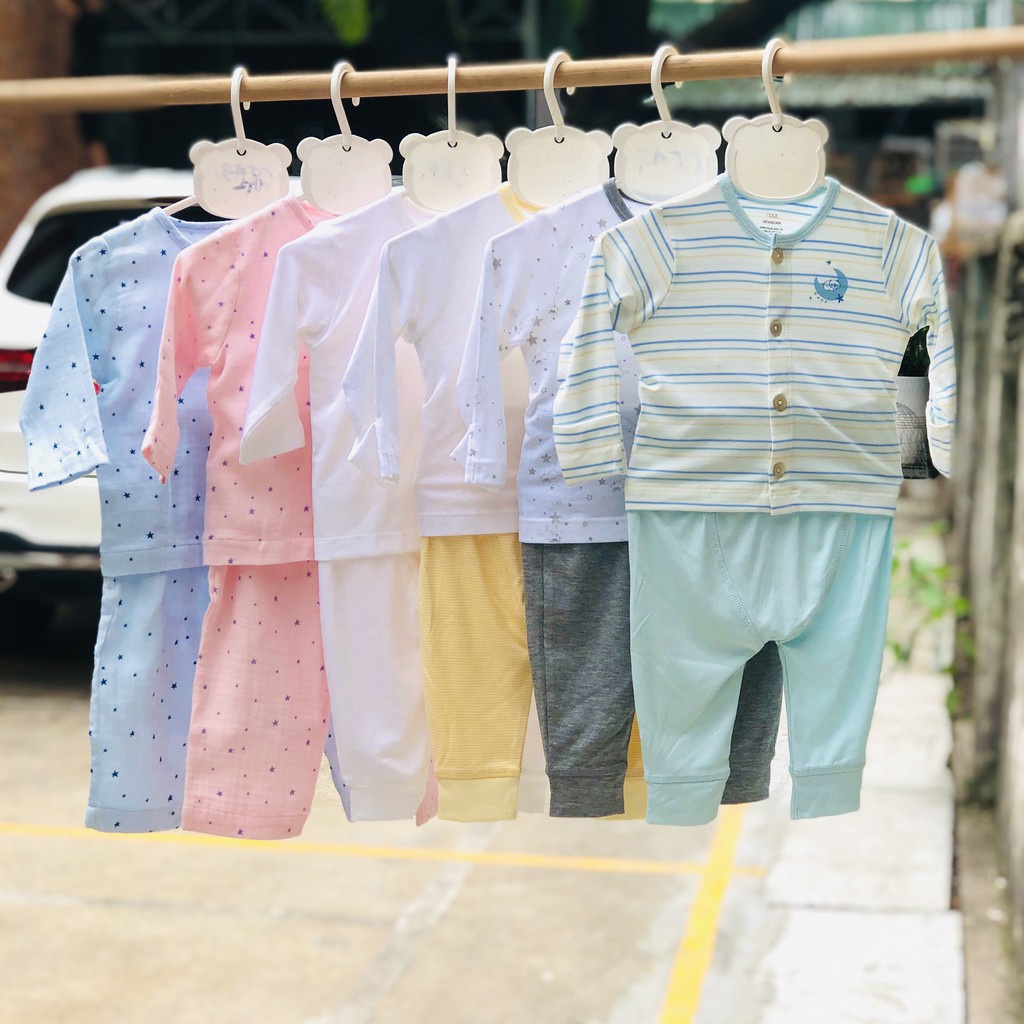Nous -  Bộ cài thẳng Newborn chất Petit cho bé trai, bé gái sơ sinh