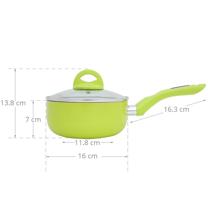 Nồi nấu bột cho bé Kangaroo KG921 cao cấp-Chính hãng-Có vân đá-Đường kính 16cm-Lớp chống dính siêu bền-Bảo hành 12 tháng