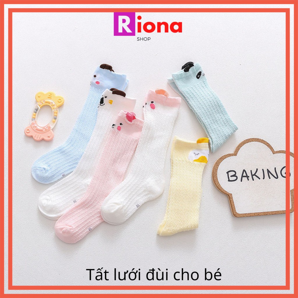 Tất lưới bé gái bé trai vớ sơ sinh cao cổ hình thú cho bé từ 0 đến 18 tháng - RIONASHOP