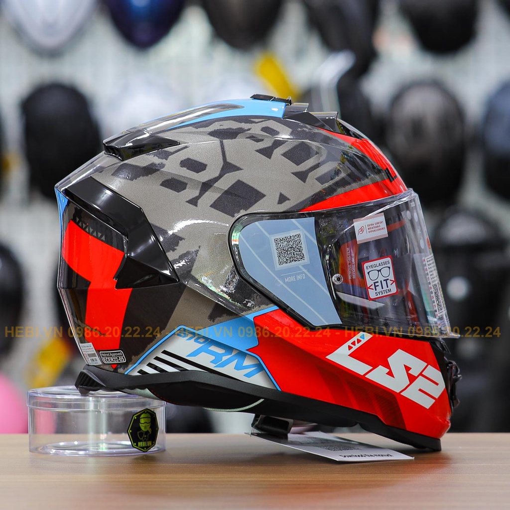Nón Fullface 2 Kính LS2 FF800 Xám Đỏ Sprinter