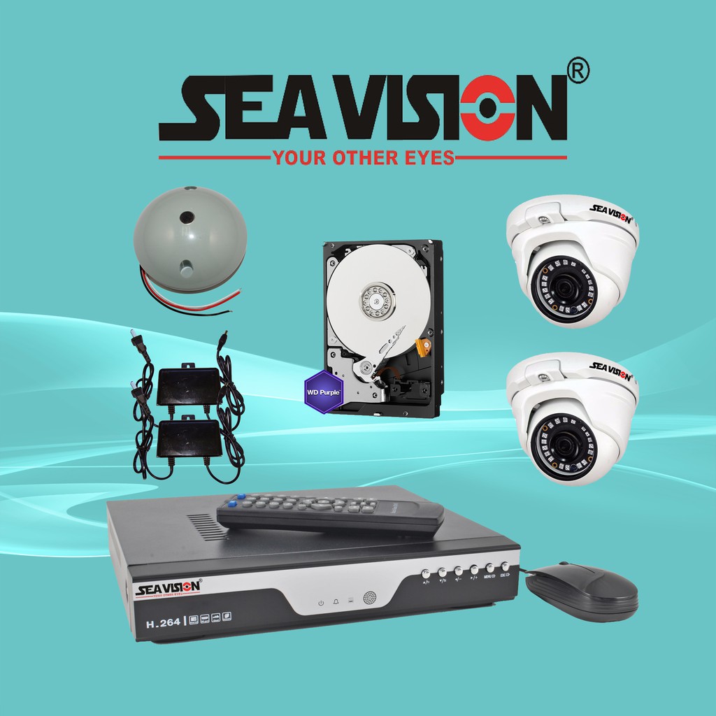 Trọn bộ 2 camera quan sát Full HD 2.0Mp chất lượng cao - Miễn phí lắp đặt