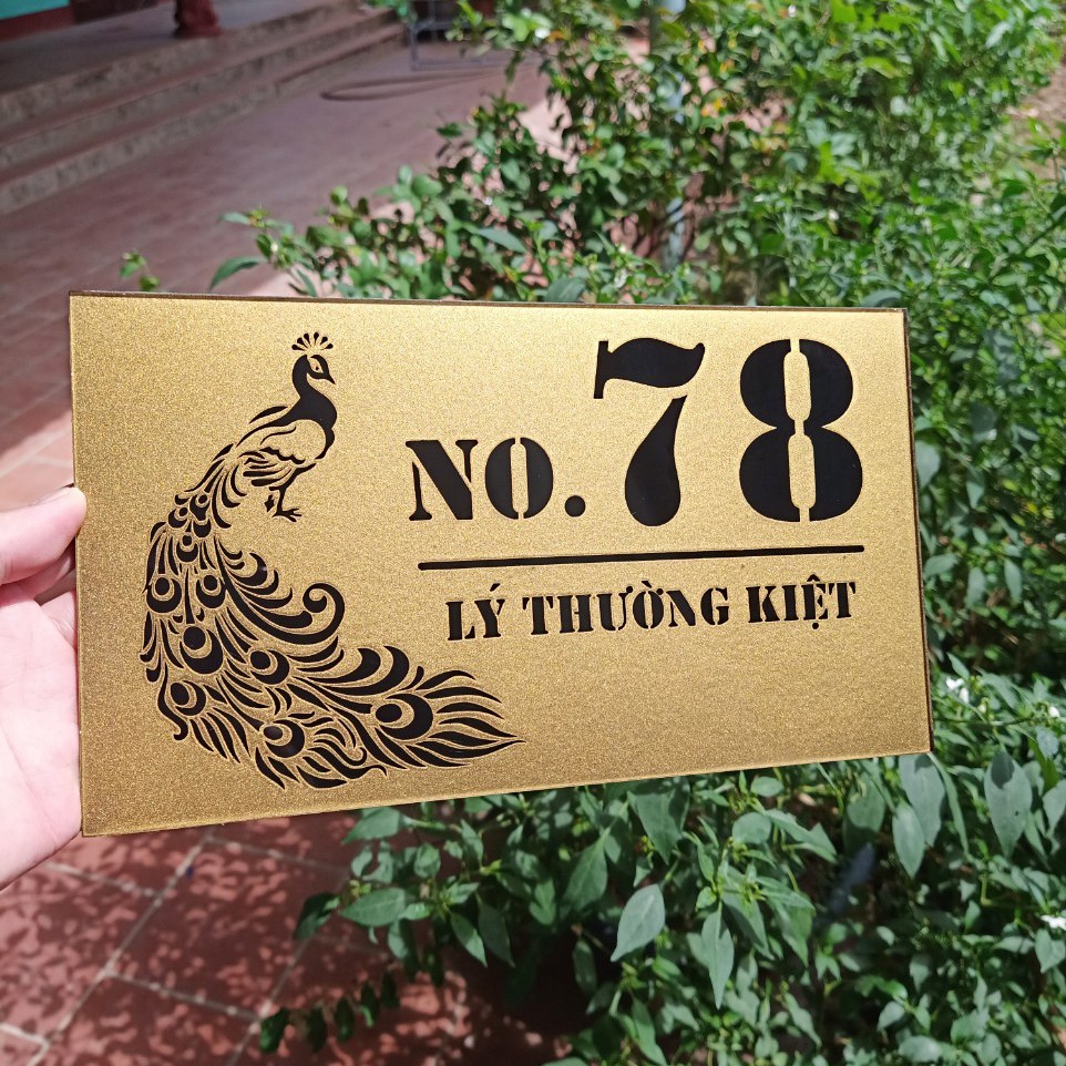 Bảng, biển số nhà mẫu hình con công