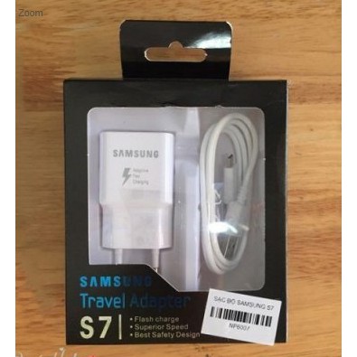 Bộ sạc nhanh Samsung S7 Micro-USB Zin Chính Hãng Full box