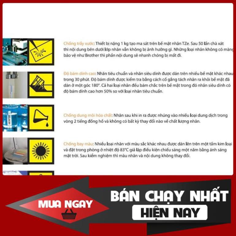 Băng giấy in nhãn Brother TZe-231 (12mm) - Chính hãng