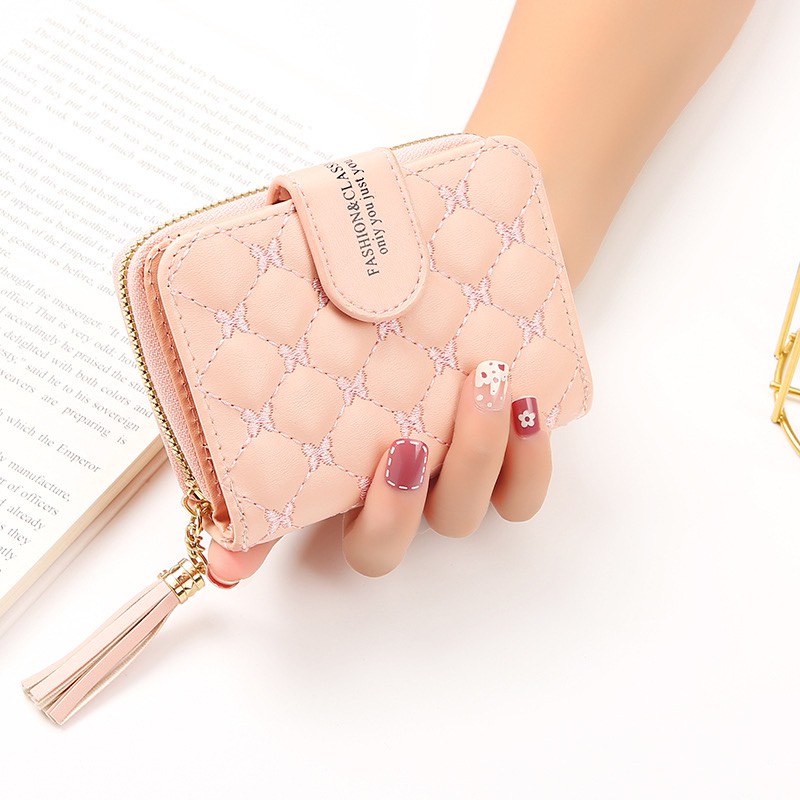 Ví Ngắn Nữ Cầm Tay Cao Cấp Thiết Kế Thanh Lịch V562 Dáng Sang Trọng - Hazo