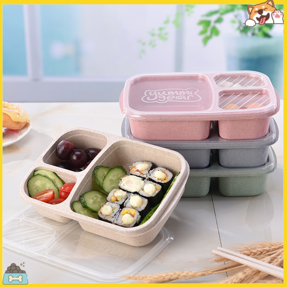 Hộp cơm trưa bằng nhựa PP 3 ngăn đựng