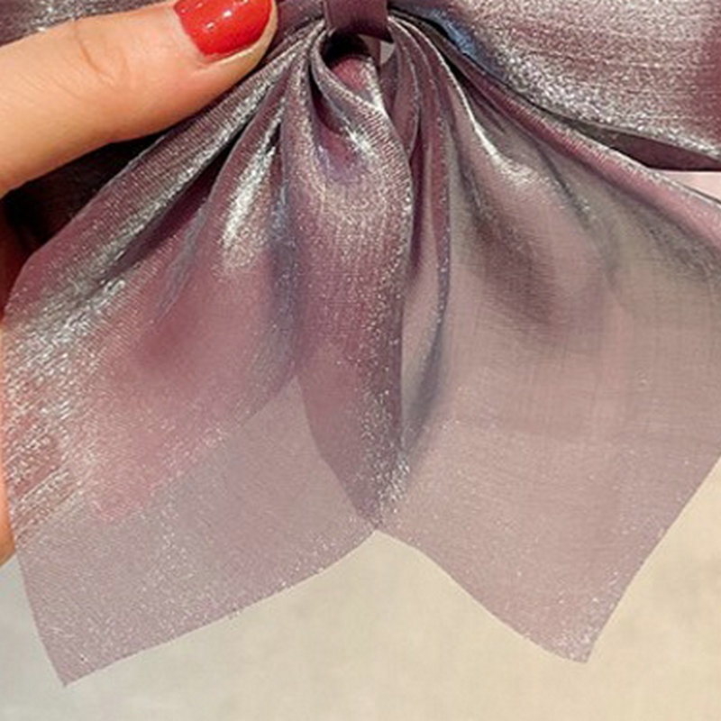 Kẹp Tóc Hình Nơ Đính Ngọc Trai Satin Phong Cách Hàn Quốc Xinh Xắn Cho Nữ