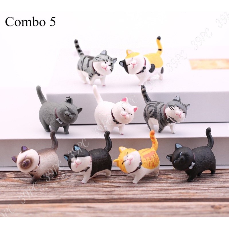 Full Combo Mô Hình Mèo Nhảy Múa, Mèo Khiêng Quan Tài, Mèo Đi Bộ, Mèo Ngồi Xổm, Mèo Khẩu Trang Cực Xinh Xắn !