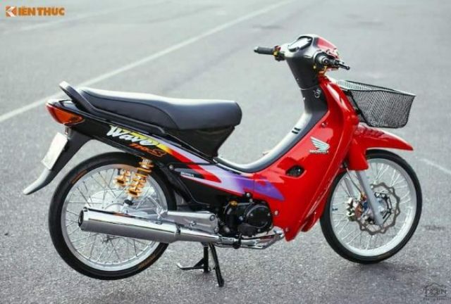 Pô ống xã xe WAVE thái 110 đít trắng, đen zin honda chính hãng