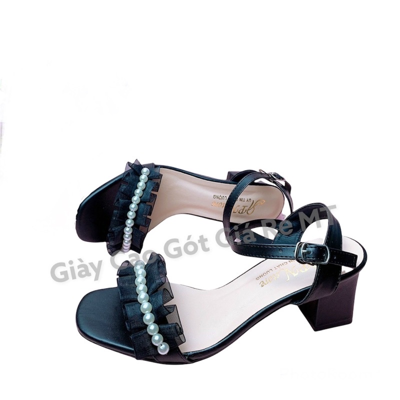 Giày Cao Gót Nữ 5p Là Quai Nhún Hở Gót MT