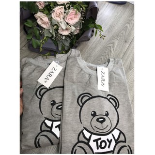 ÁO NỈ DA CÁ MOSCHINO GẤU XÁM