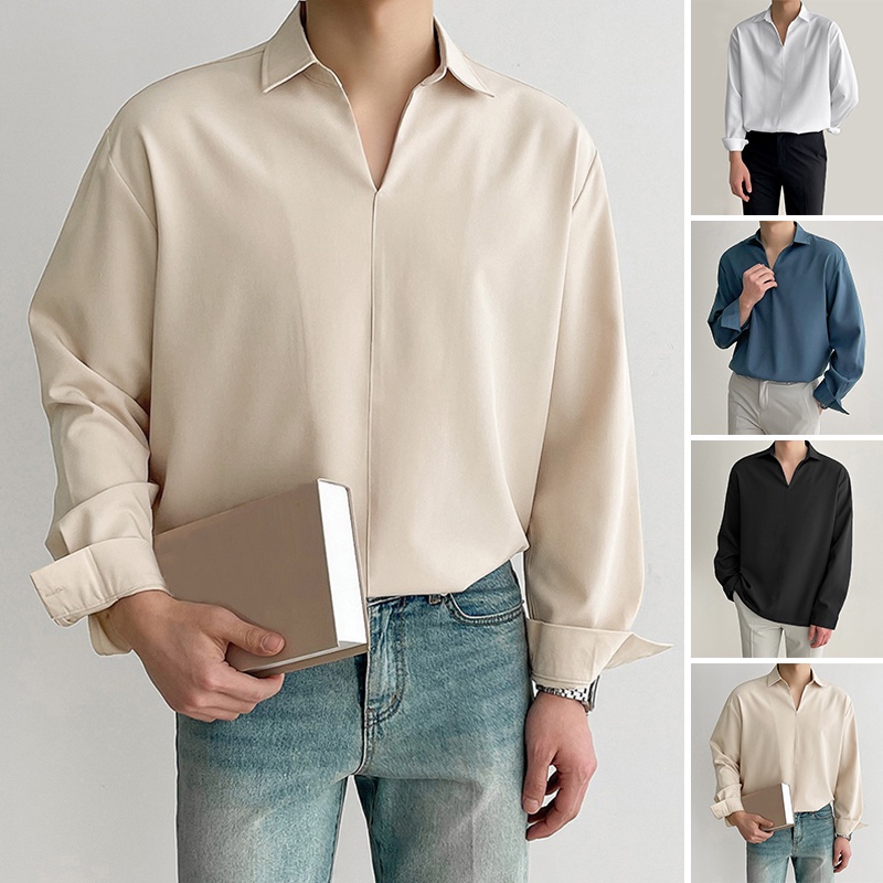 Áo sơ mi nam dài tay cổ bẻ