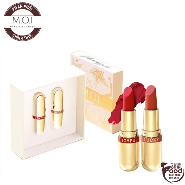 [Phiên Bản M.O.I x Golden Gift] Set 2 Son Thỏi Lì M.O.I Golden Gift Mini Matte Lipstick