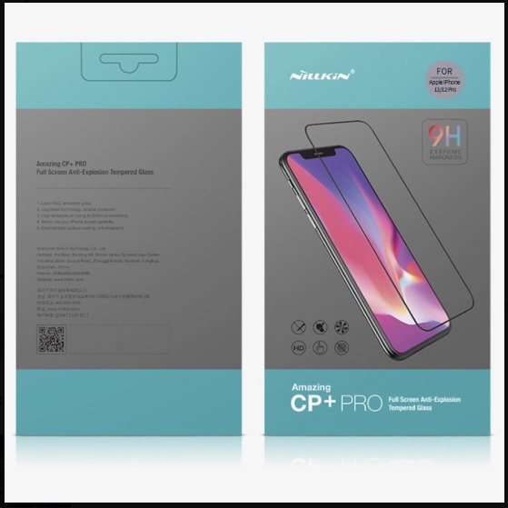 Kính cường lực iPhone 12 Pro Max Nillkin CP+ Pro Full màn hình