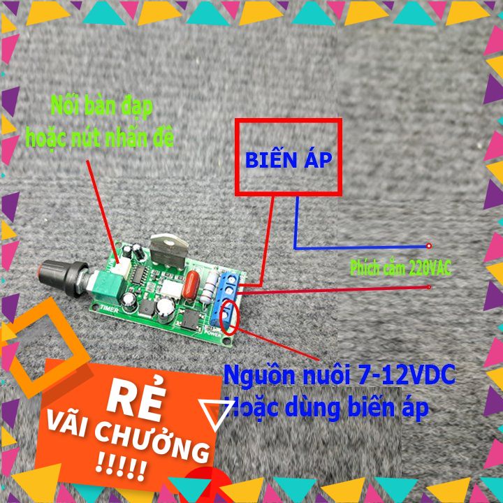 Mạch time hàn cell pin mẫu mới