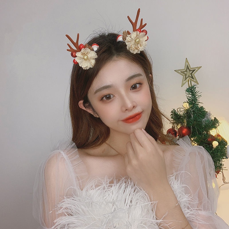 Dây cột tóc phong cách giáng sinh đơn giản dễ thương cho nữ