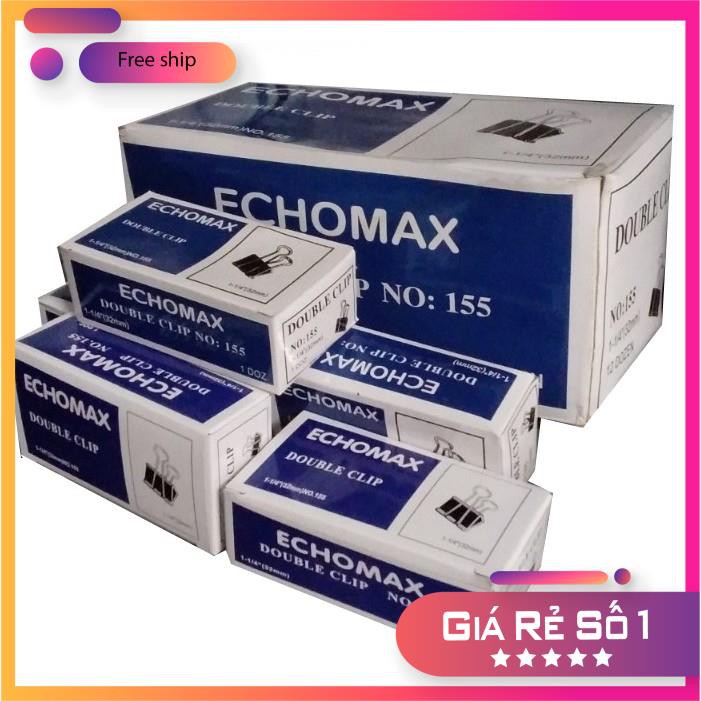 Kẹp bướm 12 Hộp Kẹp bướm ECHOMAX Double Clip 32mm (12 chiếc/hộp)
