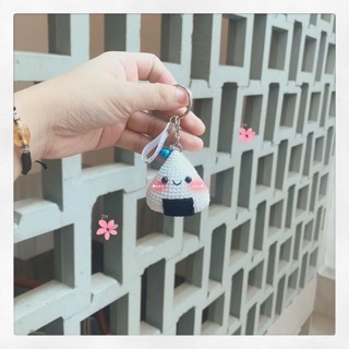 Móc khóa len cơm nắm bông | made by dani