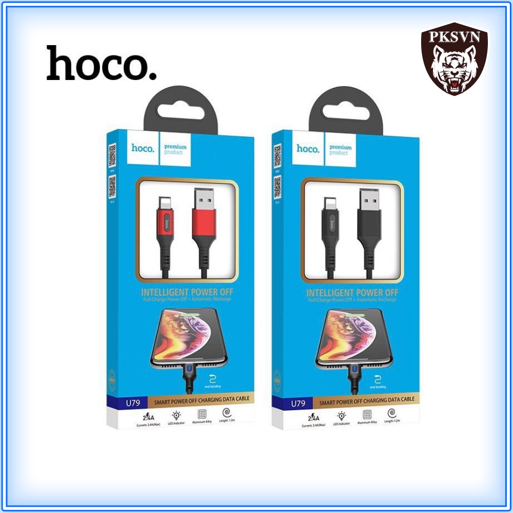 Cáp Sạc Tự Ngắt Thông Minh Hoco DU05/U35/U79 Chính Hãng - Dây Sạc Nhanh Tự Ngắt dây dù sạc 12w cho 13 Pro Max trở xuống
