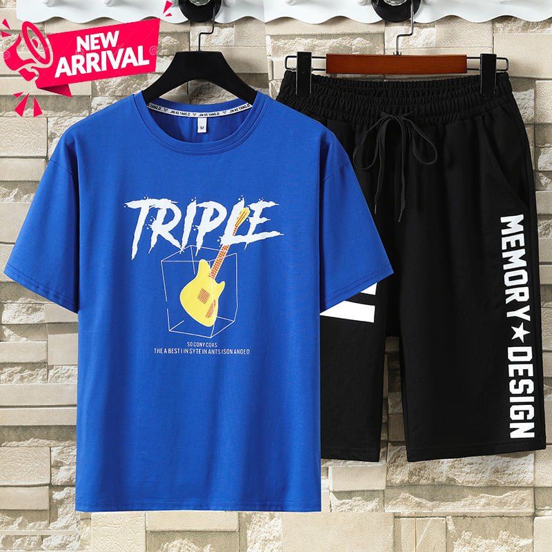 Bộ Thun Lạnh Nam Triple  Bộ Đồ Nam thể thao hè, bộ mặc nhà đủ size S--&gt;&gt;xxl