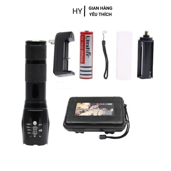 Đèn Pin Siêu Sáng T6 Cầm Tay Mini Chống Nước Kèm Sạc Siêu Tiện Dụng