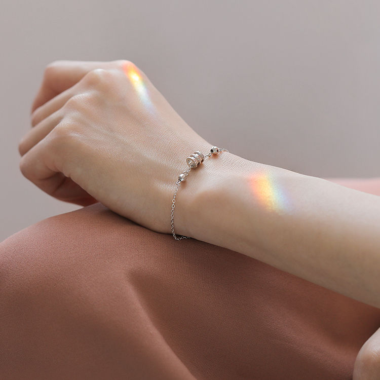 Vòng Tay Mạ Bạc Thiết Kế Đơn Giản Phong Cách Hàn Quốc