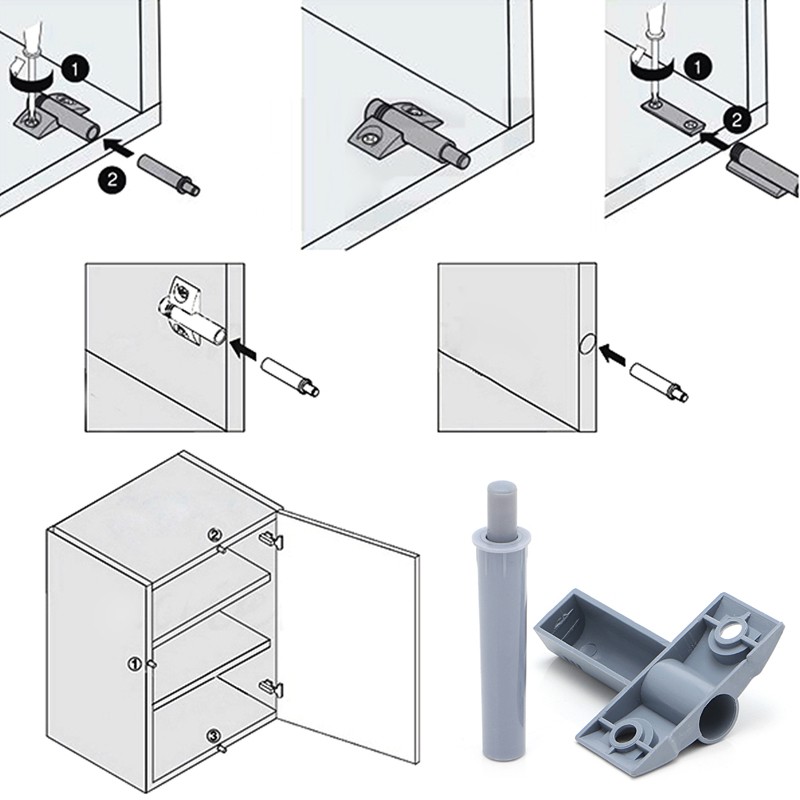 Set 10 Phụ Kiện Đệm Giảm Âm Cho Tủ Bếp Kèm Ốc Vít