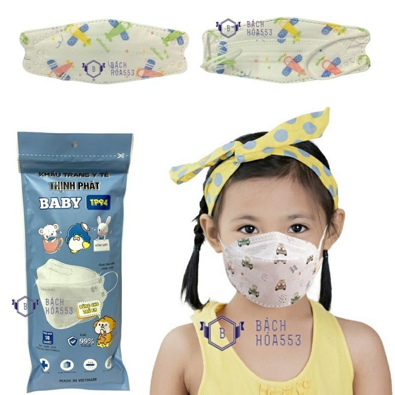 Khẩu trang KF94 trẻ em 10 chiếc Thịnh Phát