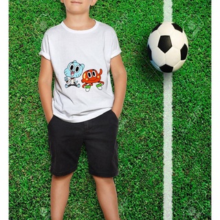 Áo thun Trẻ em in hình Gumball và Darwin Cotton Thun - Dẽ Thương