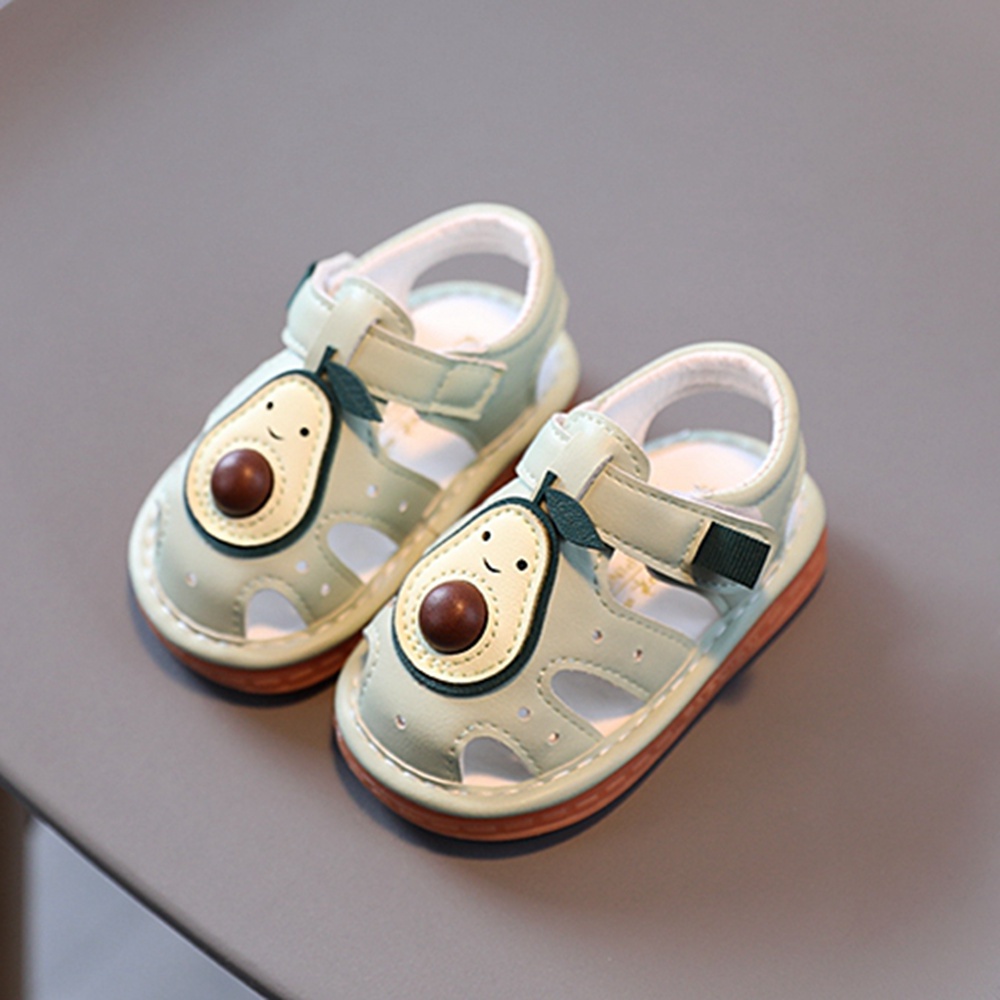 Giày sandal họa tiết quả bơ hoạt hình có âm thanh cho bé gái 0-2 tuổi