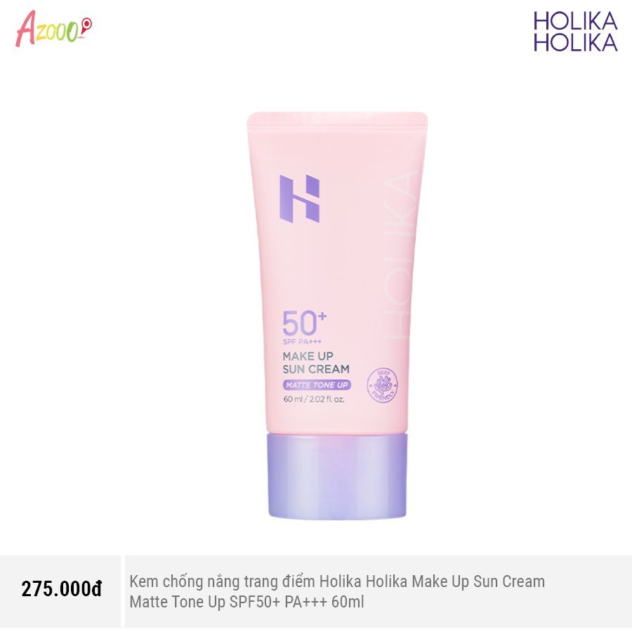 Kem chống nắng trang điểm Holika Holika SPF50+ PA+++ 60ml lên tông, che phủ hoàn hảo (Hàng chính hãng)