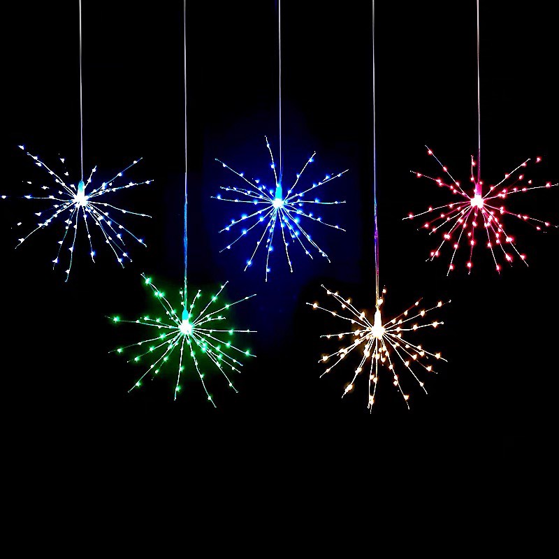 【HÀNG SẴN】 BỘ 5 Dây Đèn Led (5 chùm -200 nhánh- 690 bóng hình pháo hoa) decor trang trí nhà cửa,Tết,ban công MOXI.