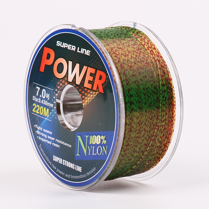 Cước câu cá tàng hình 3D, dây câu cá 100% Nylon Super power tải cá tốt dùng làm dây trục câu cá