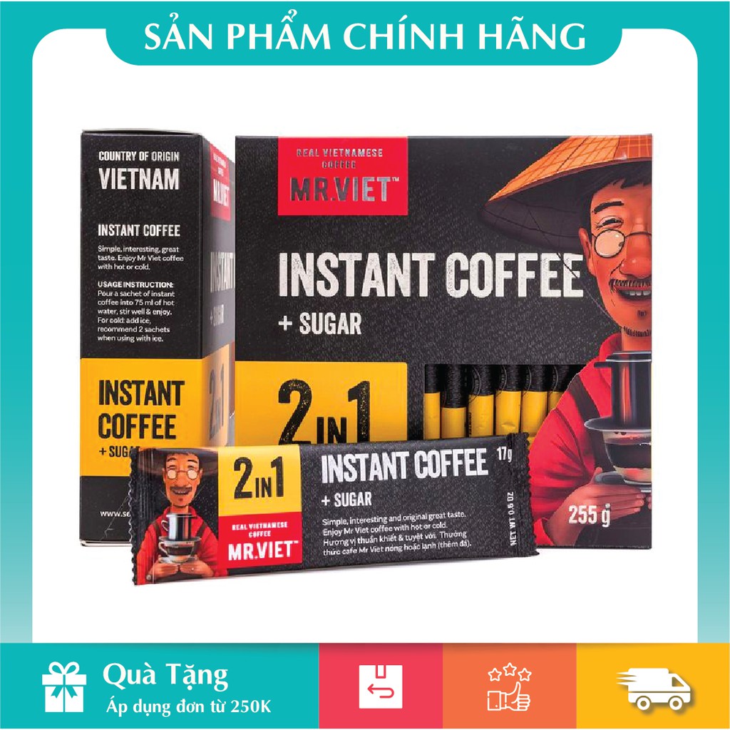 Cà Phê Mr.Việt 2 In 1 255g