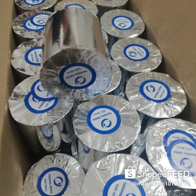 [ 100 Cuộn ] Giấy In hóa đơn K57 x 38 -Giấy In Nhiệt K57 Cho Máy, Pos cầm tay Now/ Grab / Goviet 57x