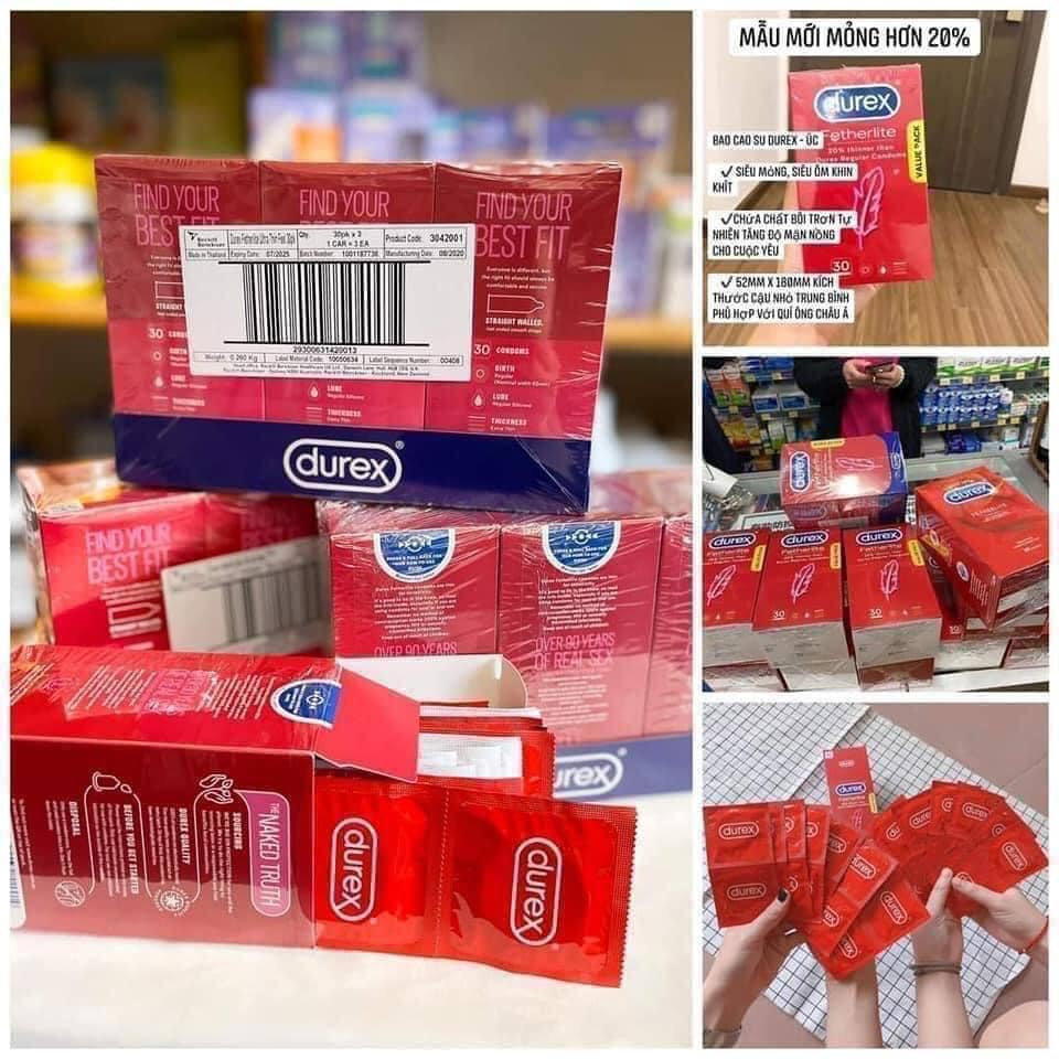 Bao cao su Durex nội địa Úc siêu mỏng